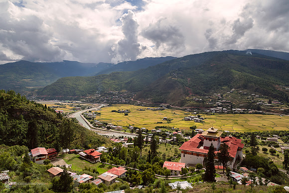 Valley in Paro, Bhutan