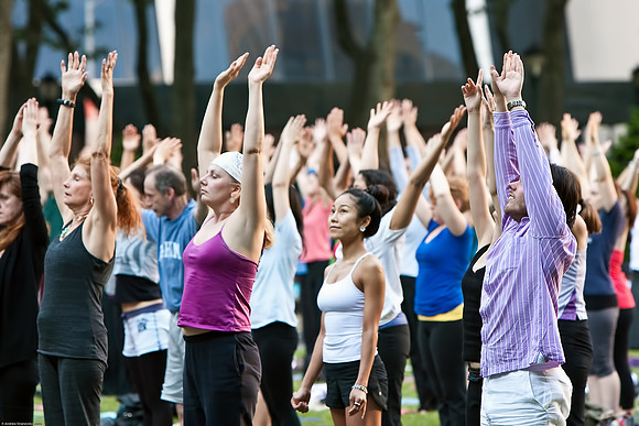 May 20, 2010, Bryant Park Yoga