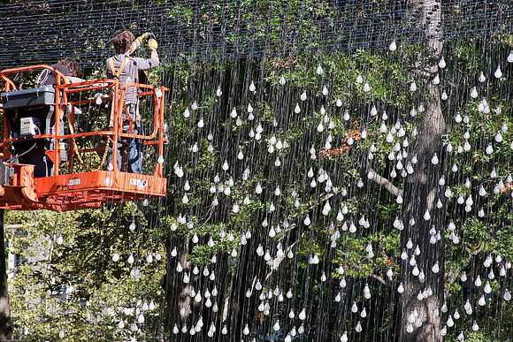 October 17, 2010, Hanging light bulbs