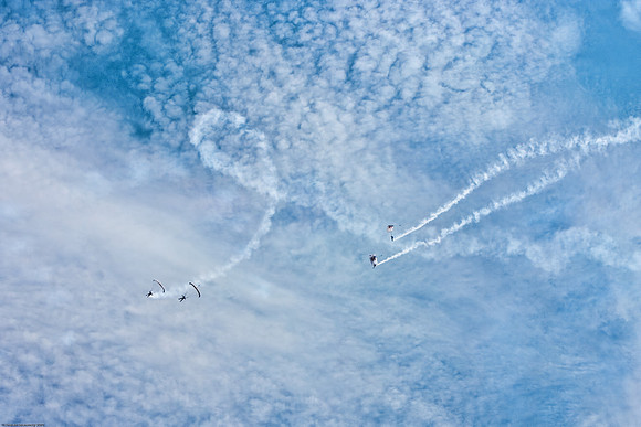 June 19, 2010, Skydivers, Red Bull Air Race, Jersey City, NJ