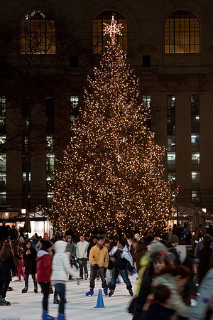 December 22, 2009, Ice Skating at Bryant Park