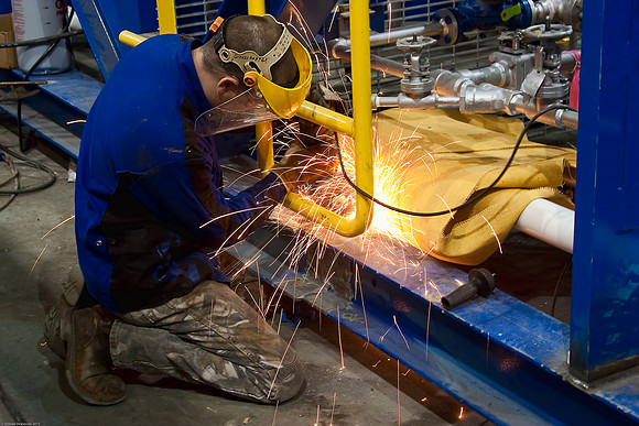 August 25, 2010, Cutting out a structural weld