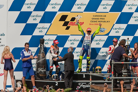 Rossi, Pedrosa, and Elias, Brno MotoGP