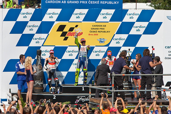Rossi, Pedrosa, and Elias, Brno MotoGP