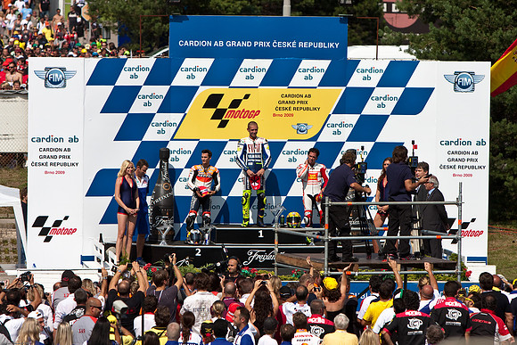 Rossi, Pedrosa, and Elias, Brno MotoGP