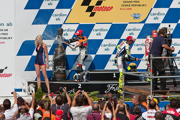Rossi, Pedrosa, and Elias, Brno MotoGP