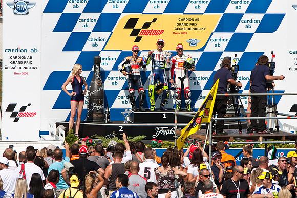 Rossi, Pedrosa, and Elias, Brno MotoGP