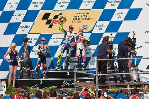 Rossi, Pedrosa, and Elias, Brno MotoGP