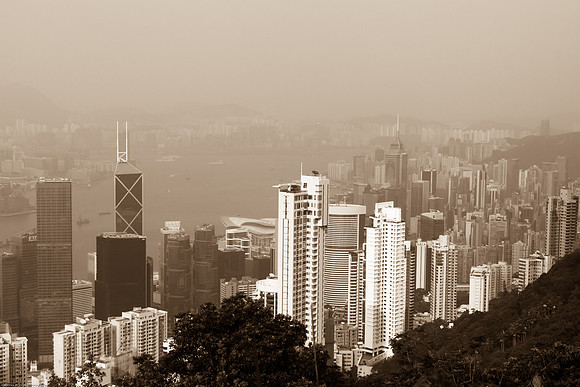 Hong Kong Skyline, Sheung Wan, Hong Kong S.A.R., China