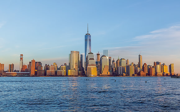 Downtown NYC at Sunset