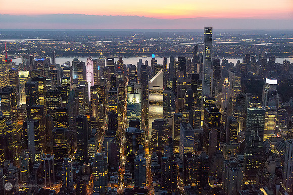 Sunset over New York